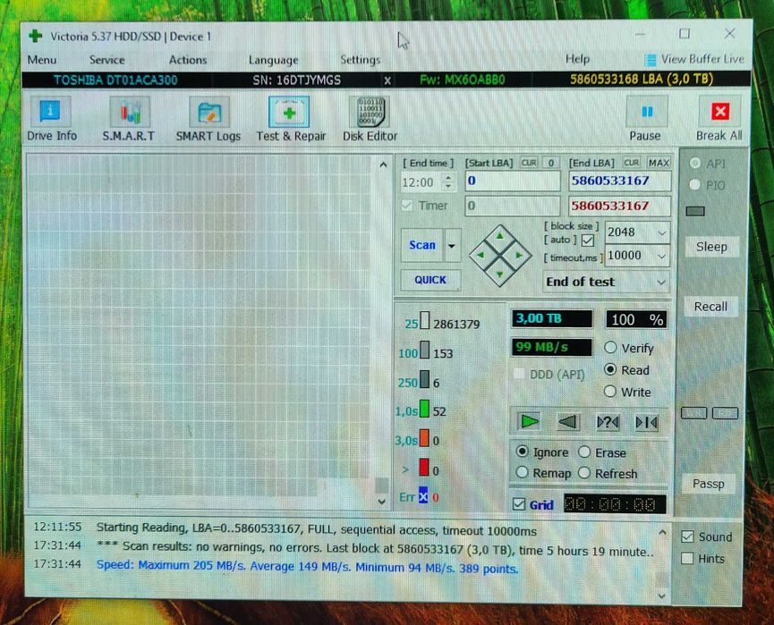 Жёсткий диск HDD TOSHIBA 3 TB 3,5"