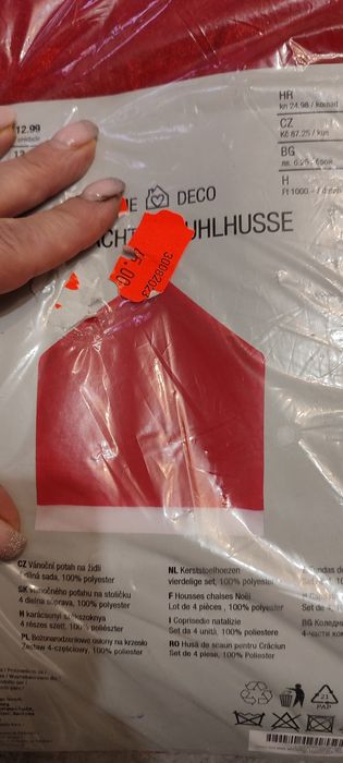 Pokrowce na krzesła czapki św Mikołaja nowe