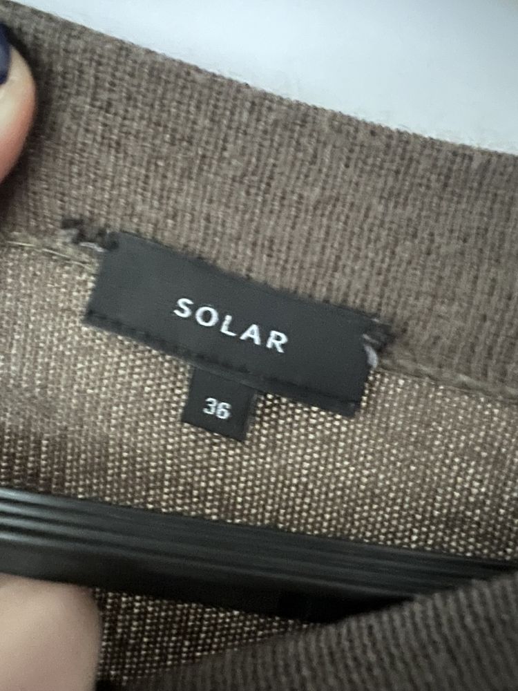 Solar sweter dzianinowy khaki S 36