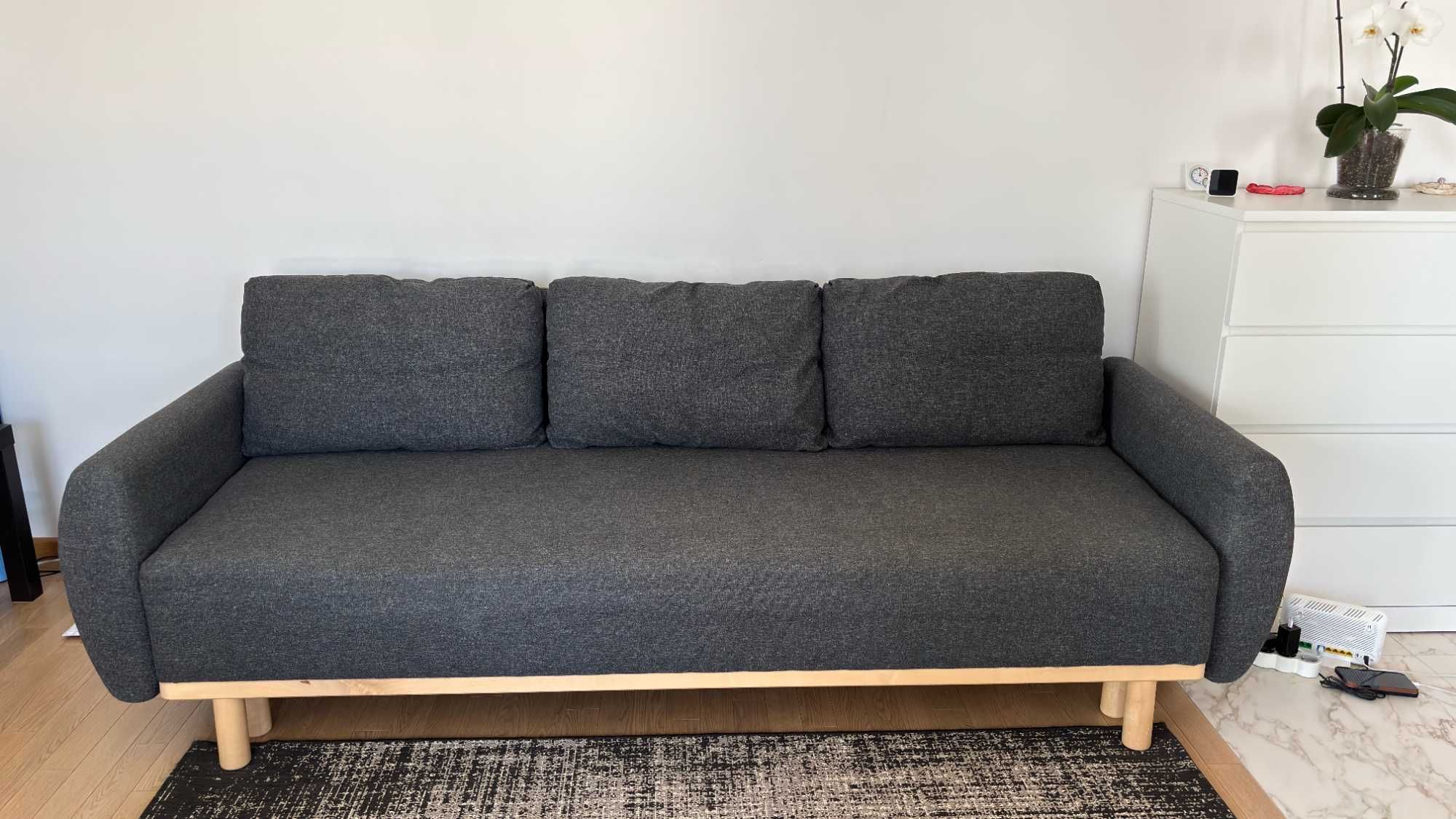 IKEA GRUNNARP sofa 3-os rozkładana + schowek - IDEALNY STAN