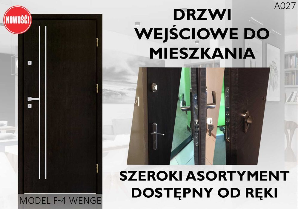 Drzwi zewwnętrzne do mieszkania drewniane i metalowe z montażem