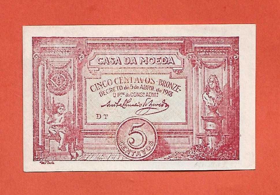 Cédula Casa da Moeda 1918 Nova