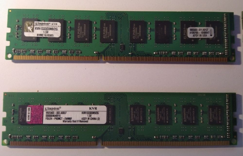Память Kingston 2 GB DDR3 1333 MHz (KVR1333D3N9/2G) - 4шт.