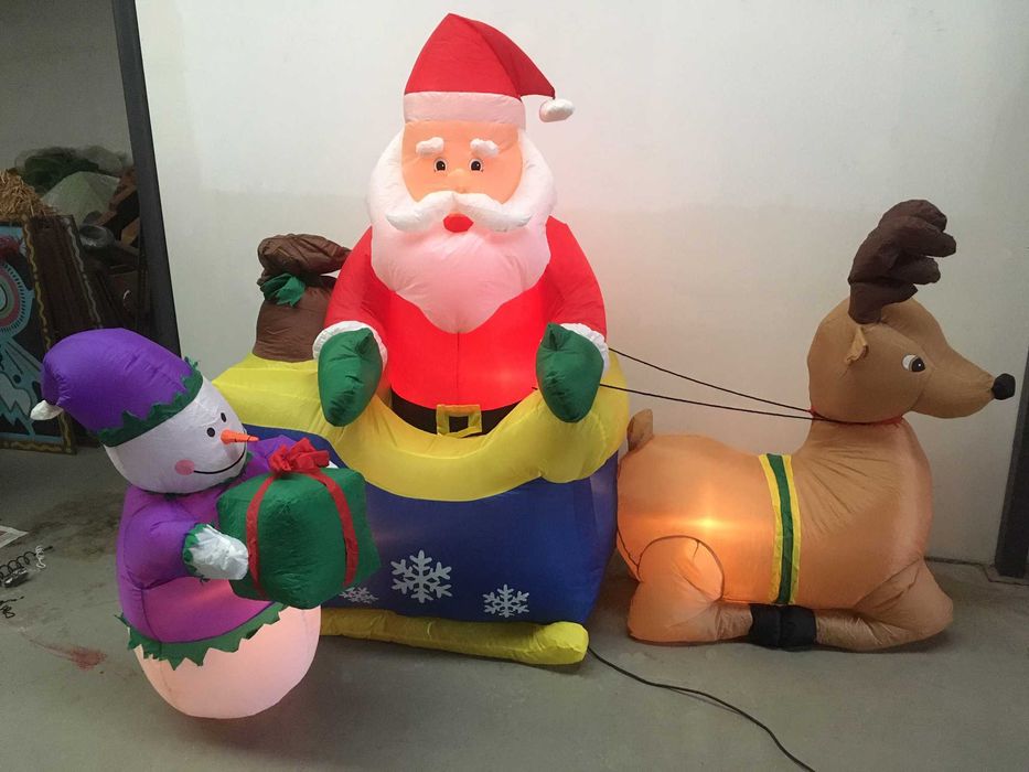 Antigo vtg ~ "INSUFLÁVEL de NATAL" ~ Com luz interior ~ Impecável ~ #6