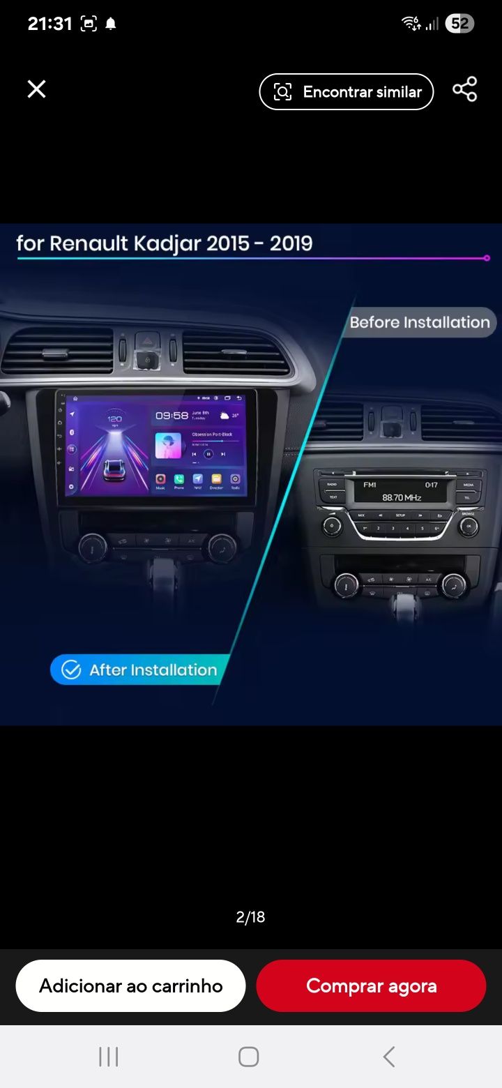 Radio android kadjar captur