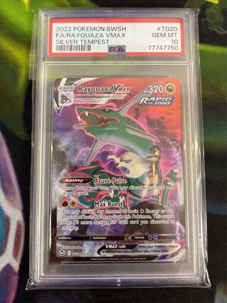 Pokemon PSA 10 Silver Tempest TG20 FULL ART/Rayquaza VMAX