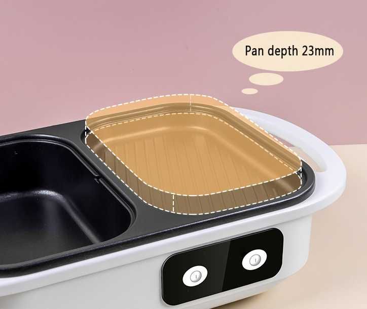 Przenośna turystyczna kuchenka - garnek - hotpot - 2 osobne patelnie.