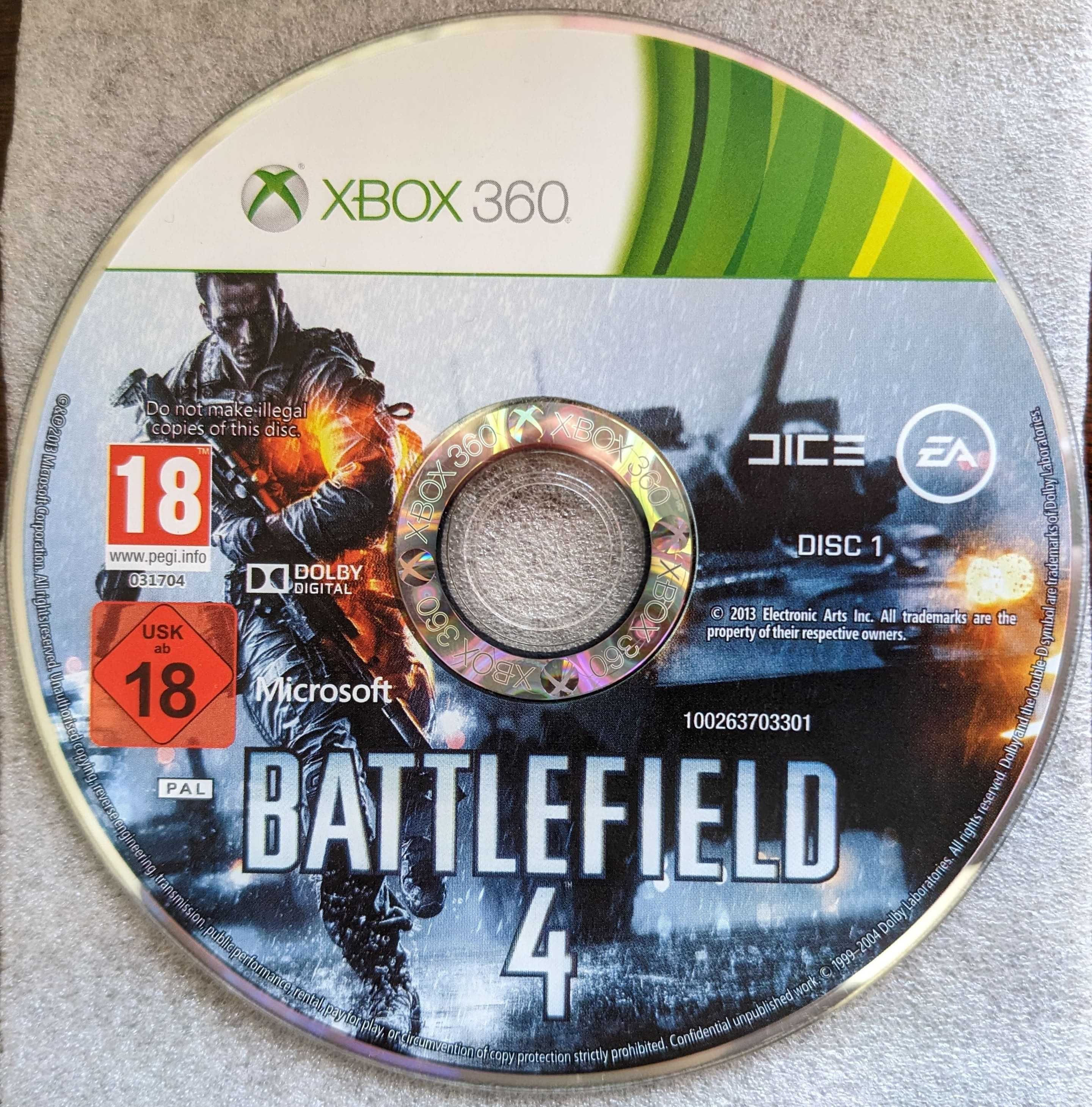 Диск с игрой Battlefield 4 для Xbox 360