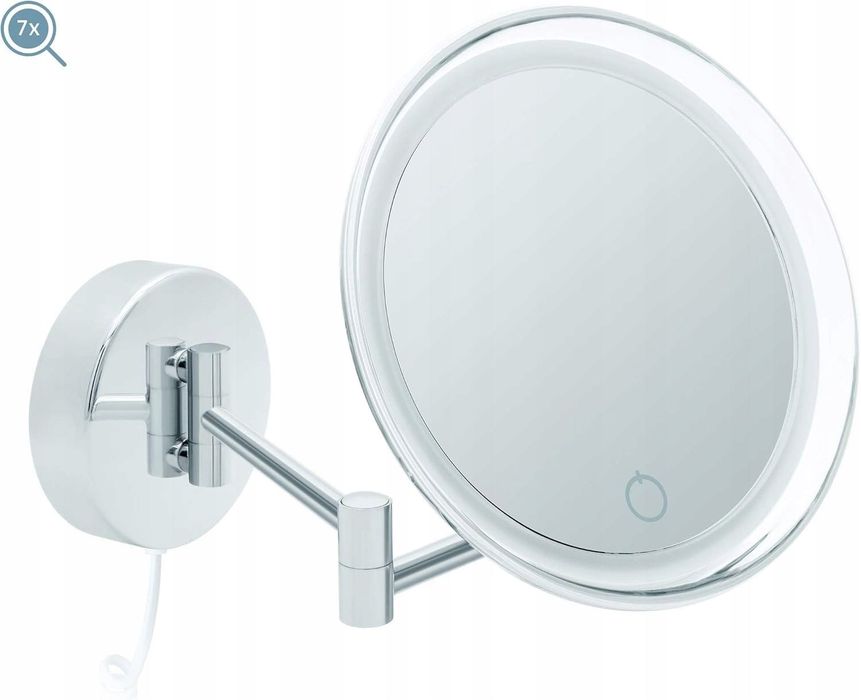 Kinkiet VIEW lustro do makijażu, srebrne, LED, metal, akryl