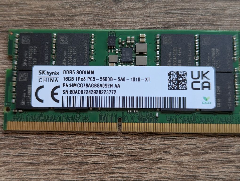 SK Hynix DDR5 SODIMM 16GB 5600MHz СL46 1.1v