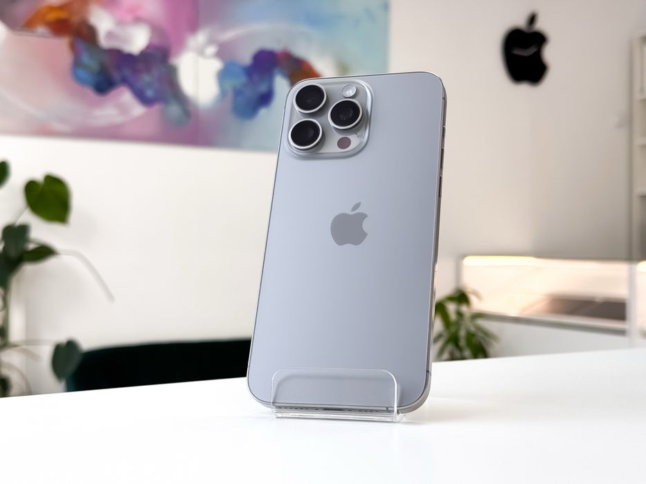 iPhone 15 Pro Max 512 GB Naturalny Tytan jak Nowy 100% baterii Sklep