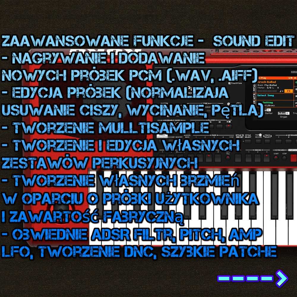 Szkolenie z obsługi Korg Pa5x 4x Pa1000 Pa700