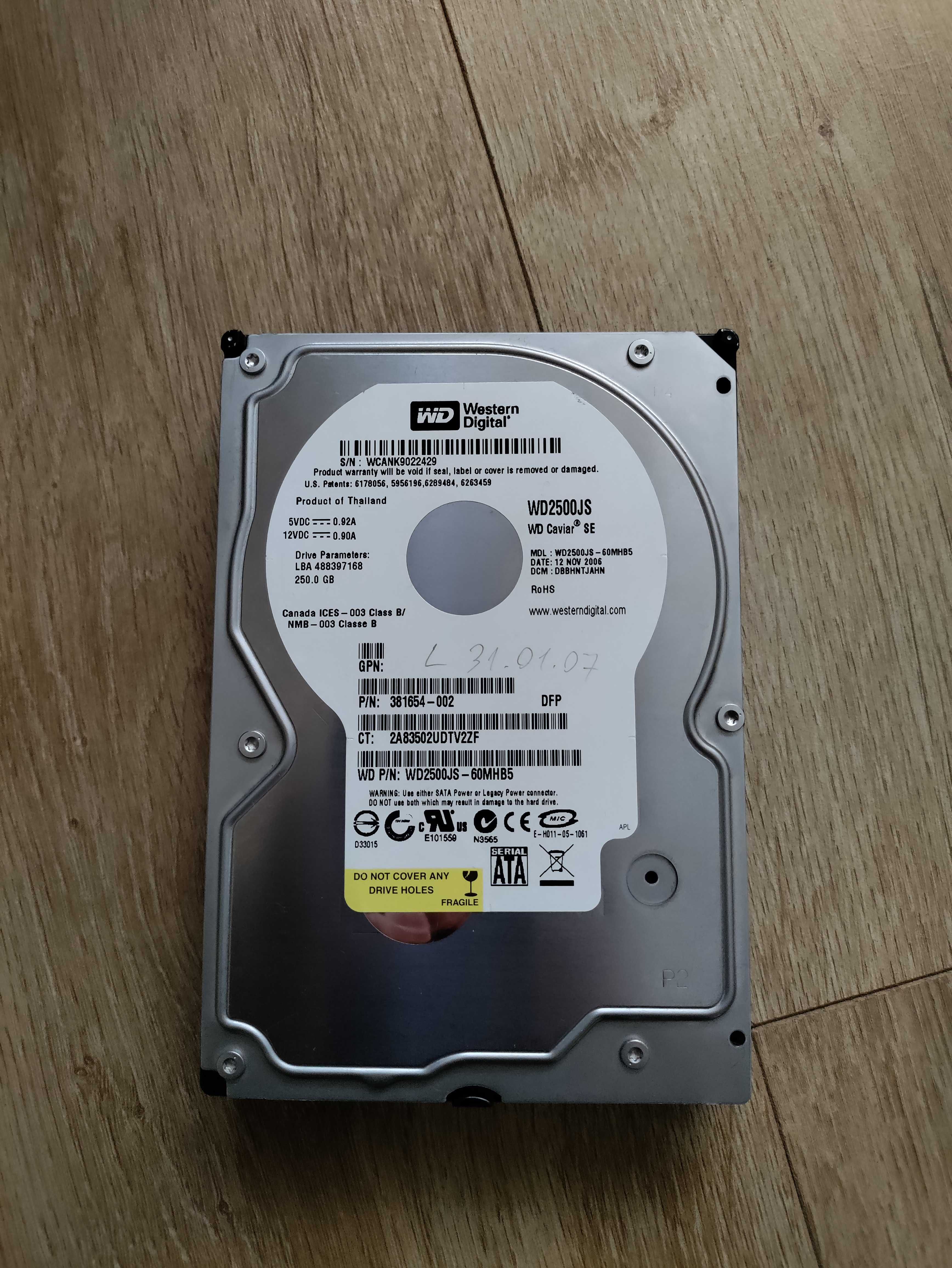 Жорсткий диск 250 Gb Western Digital 3.5"