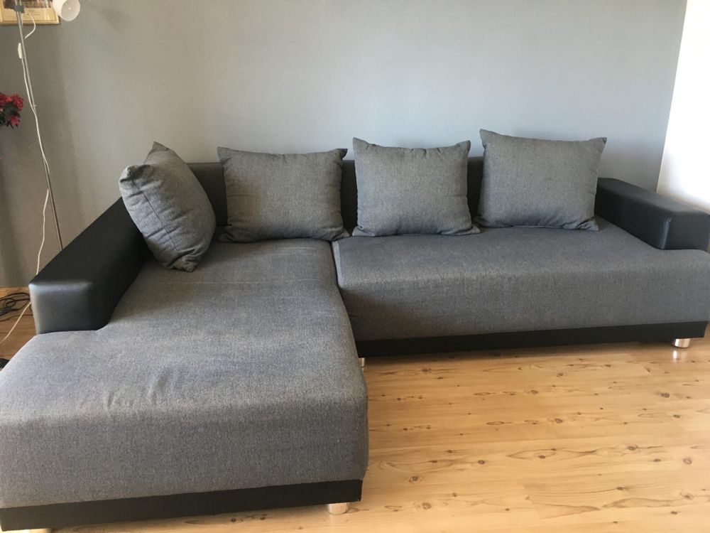 Sofa rogowa szara