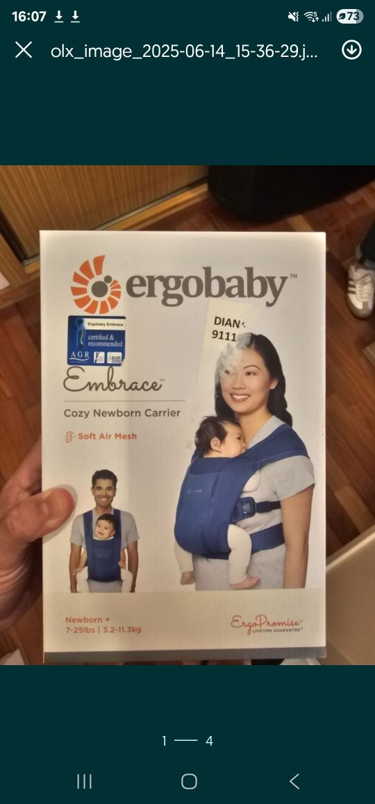Marsúpio ( Porta Bebés ) ErgoNaby