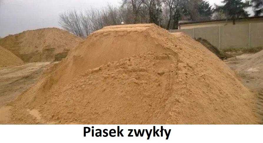 Piasek, Żwir płukany 0-2 mm, 0-4 mm, Pospółka, Piach zwykły zasypowy