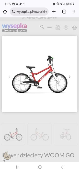 Rower Woom 3 czerwony