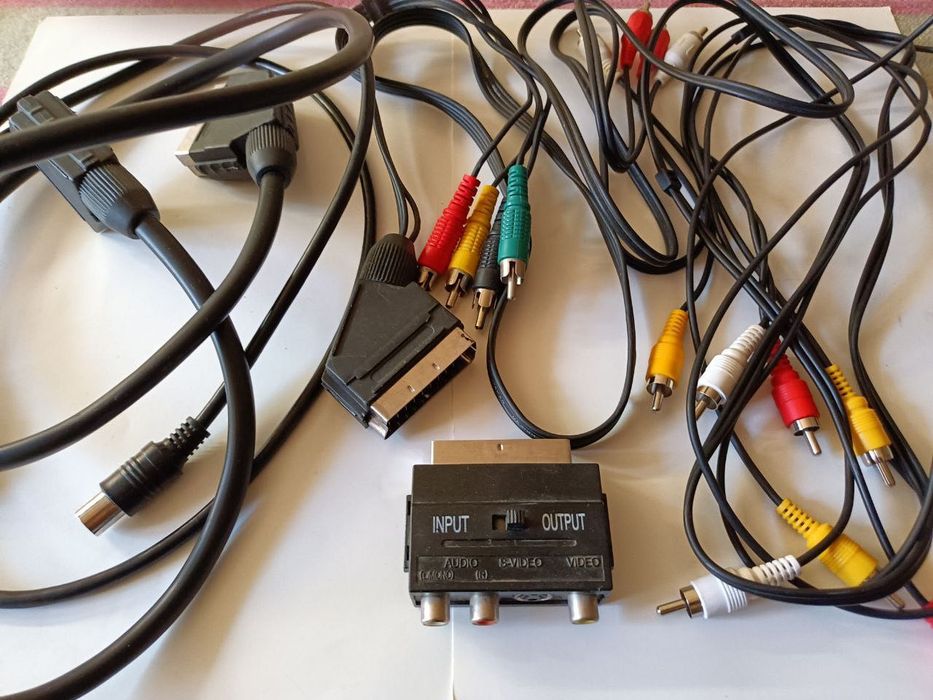 Переходники VGA-VGA,тюльпан-miniJack,Ethernet, кабель питания ПК,Scar