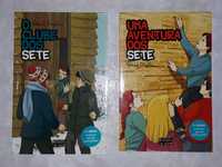 2 livros "O clube dos sete" e "Uma aventura dos sete"