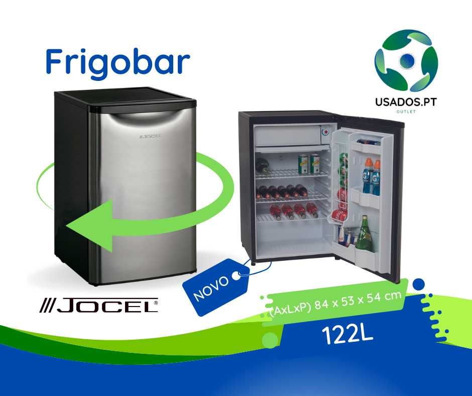 Frigorífico - Frigobar  122 litros inox e preto Jocel