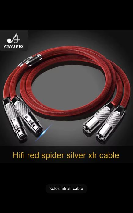 Kabel xlr silver pure ataudio 2x1 metr