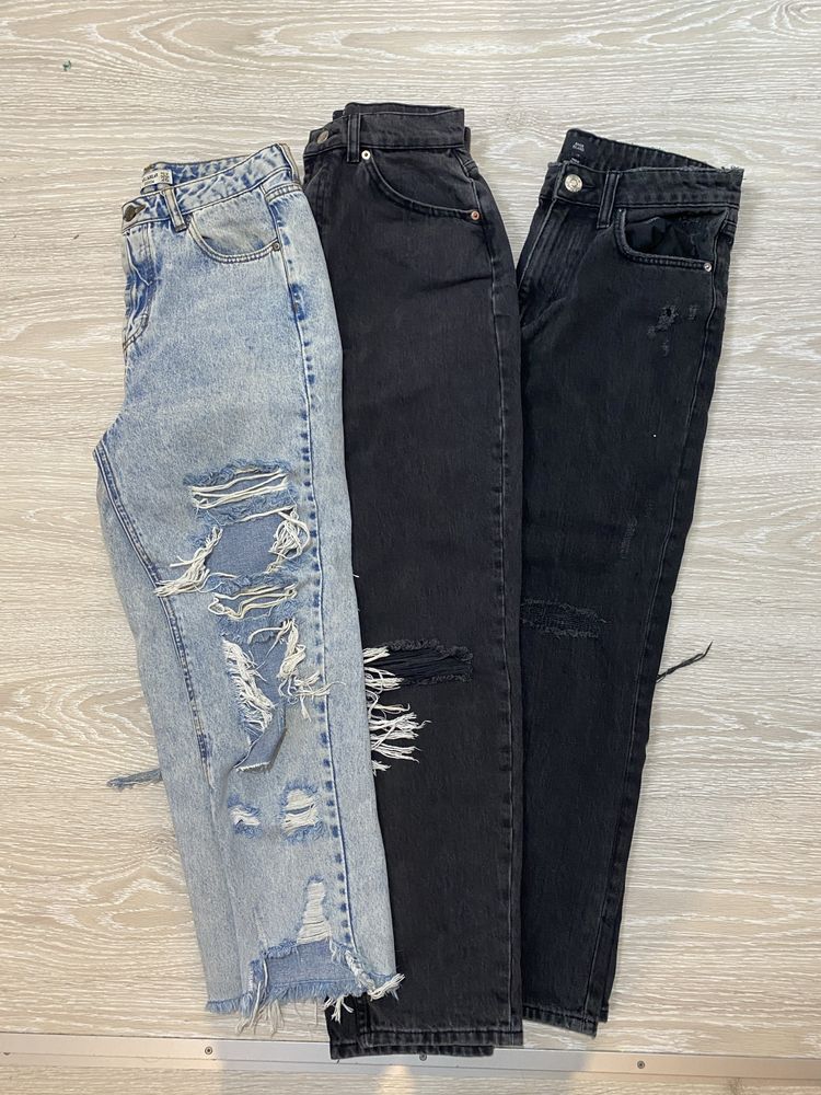 Zestaw spodni Asos River Island pull and bear 36 S mom fit boyfriend