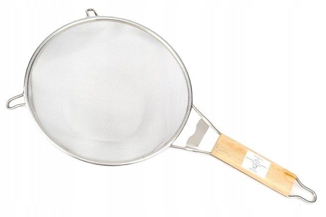 sitko cedzak durszlak głębokie stalowe śr. 21cm.