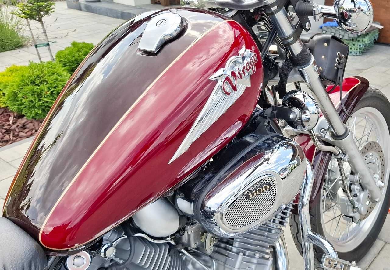 BIAŁY KRUK Yamaha XV 1100 Virago 15004 km, EUROPA, 1998 r., SERWIS