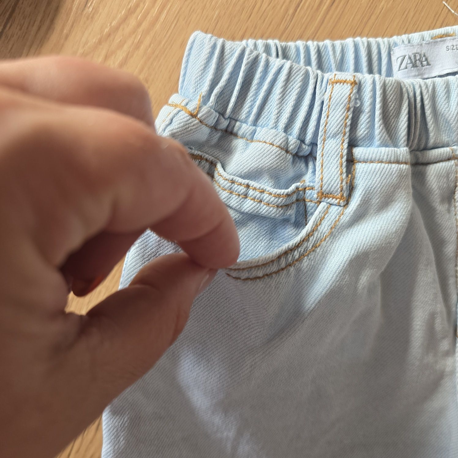 Krótkie spodenki Zara 92 dżinsowe jeans bawełna cotton