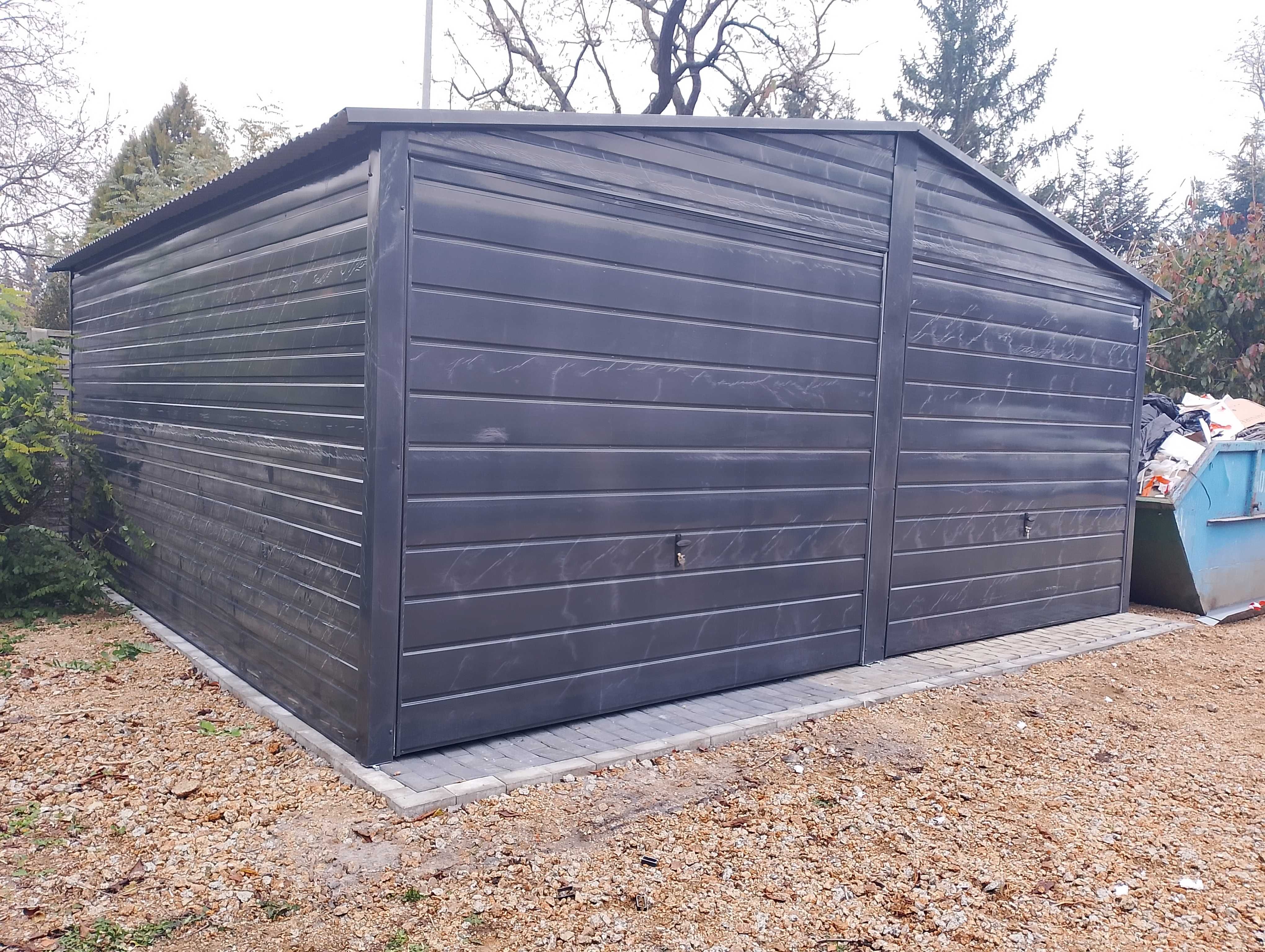 Garaż blaszany 6x5,5 w kolorze z palety ral konstrukcja ocynk