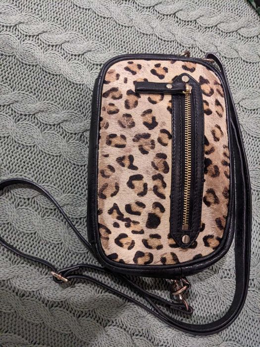сумочка 22х14х5 шкіра сумка жіноча леопард принт клатч