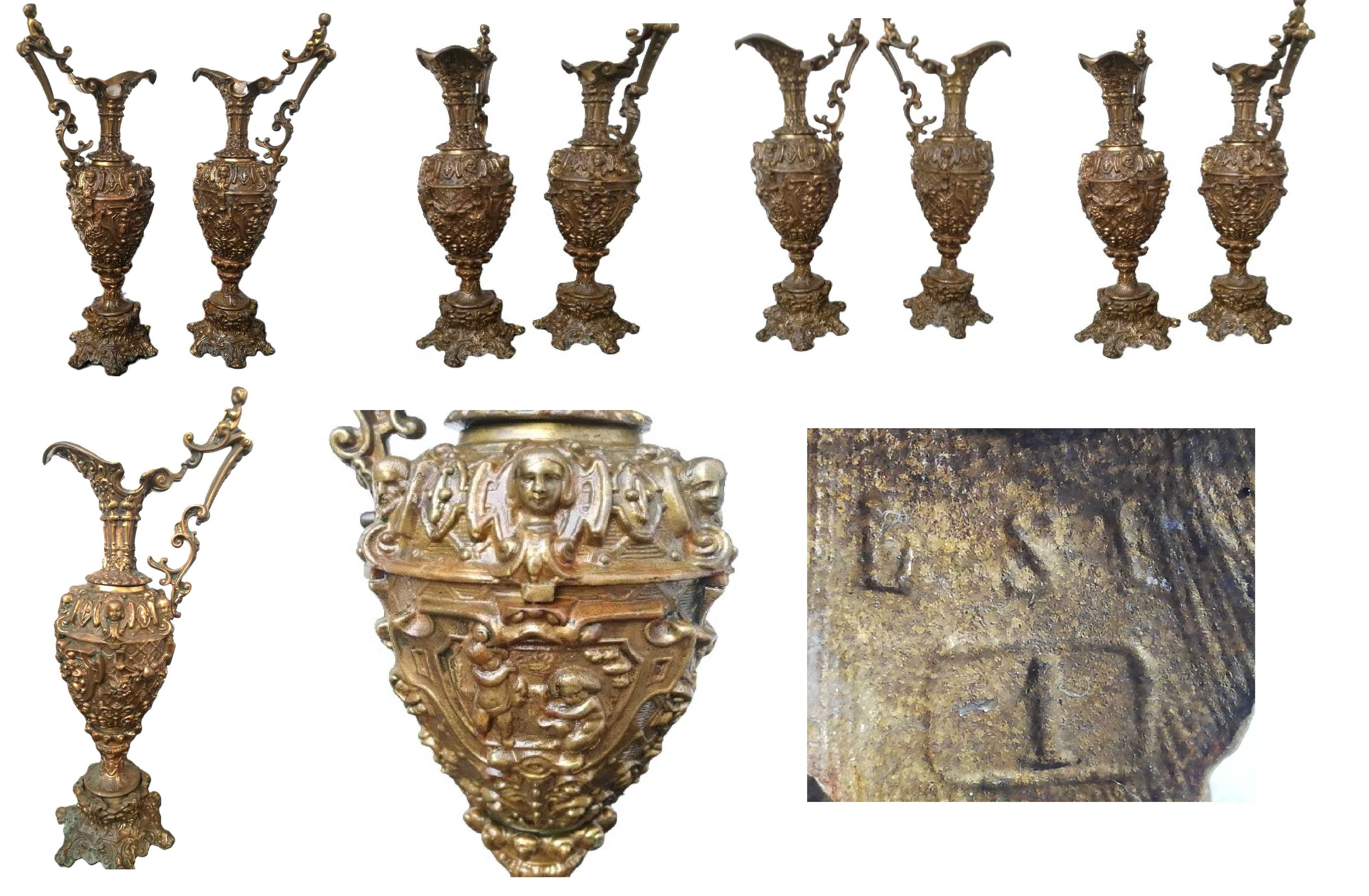 Jarrões em Bronze Artístico – Estilo Gótico – França - 1900's