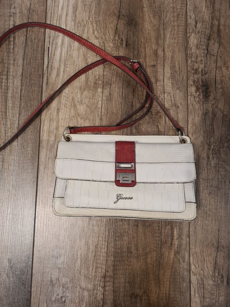 Mała Torebka GUESS - Neta Mini SG376978 White Multi