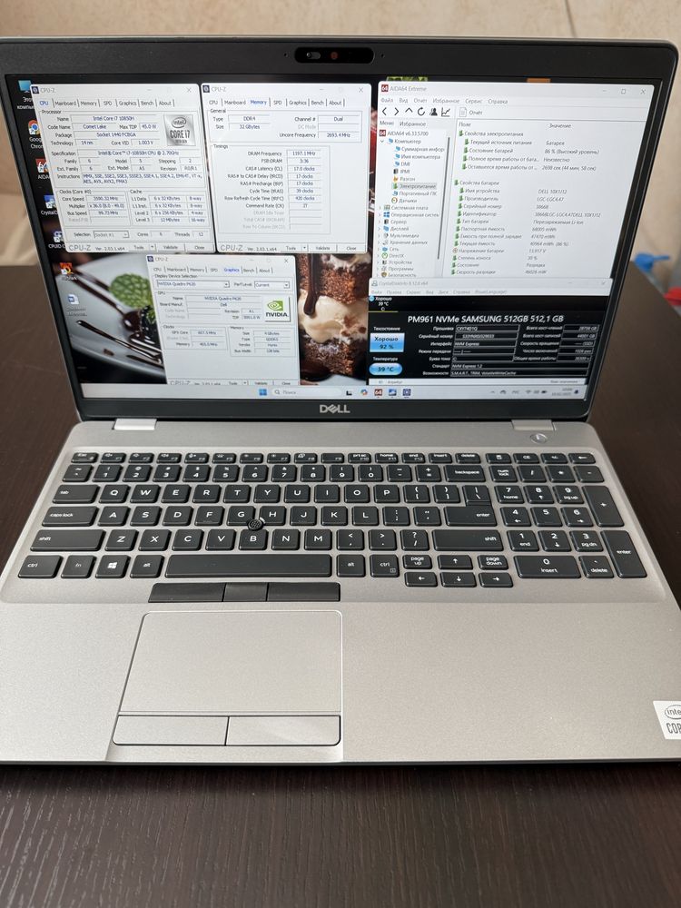 Dell precision 3551/ i7-10850H/ 32GB/ 512GB SSD/ Quadro P620