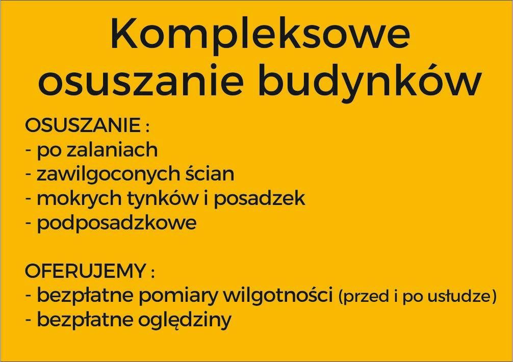 Osuszanie budynków