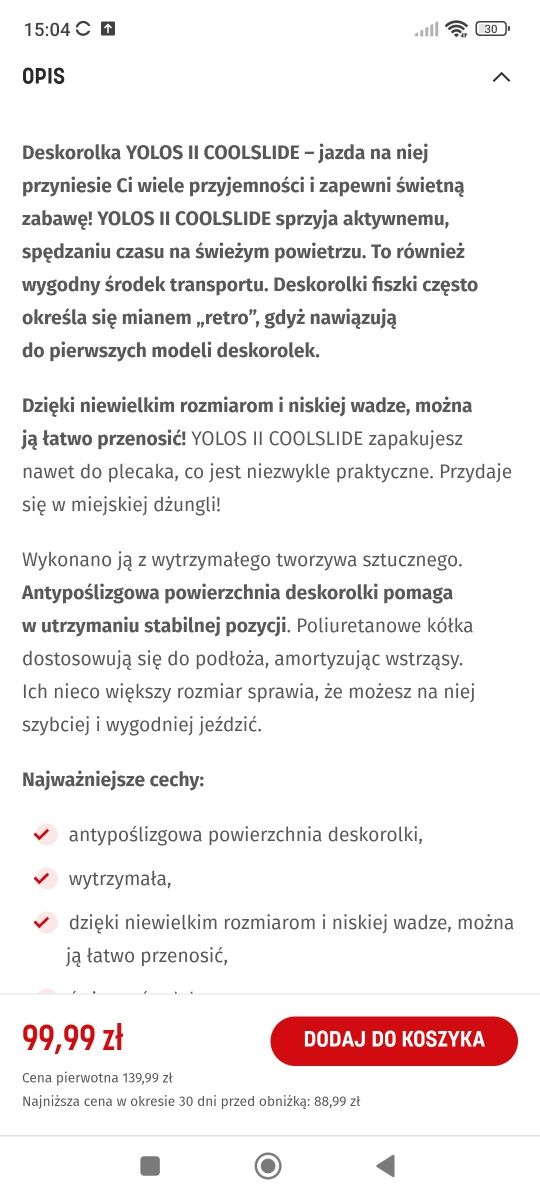 Deskorolka coolslide fiszka