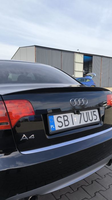 Audi A4 B6 B7 Spoiler Lotka Dokładka Tylna Czarny Połysk
