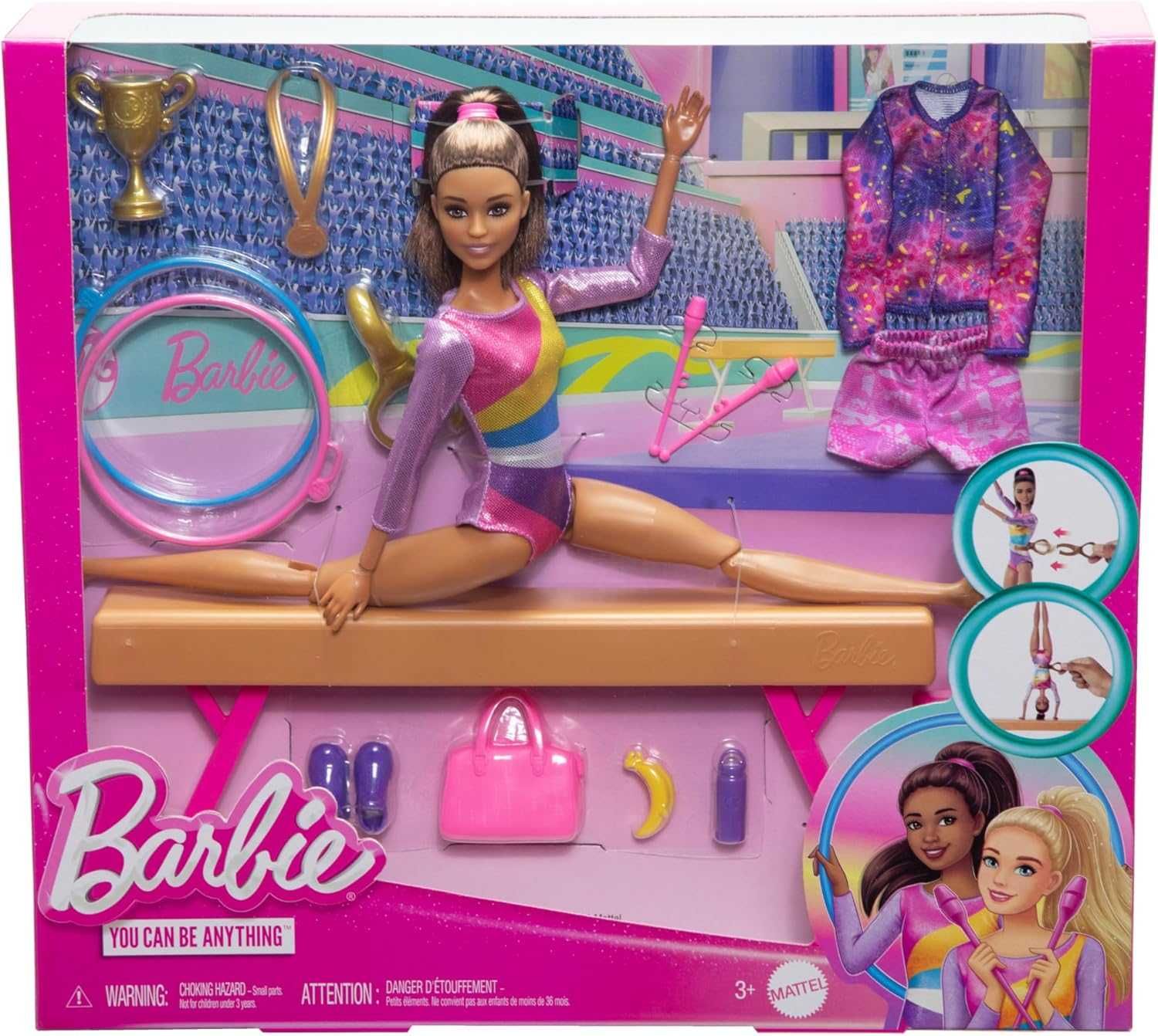 Кукла Барби Блондинка и Брюнетка Тренировки по гимнастке Barbie Gymnas