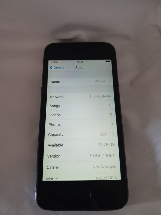 IPhone5 telemóvel a funcionar 13GB