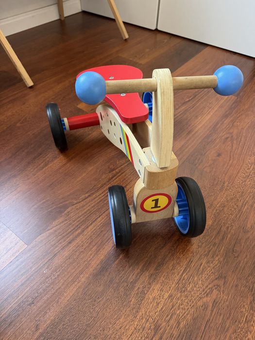Rowerek biegowy drewniany