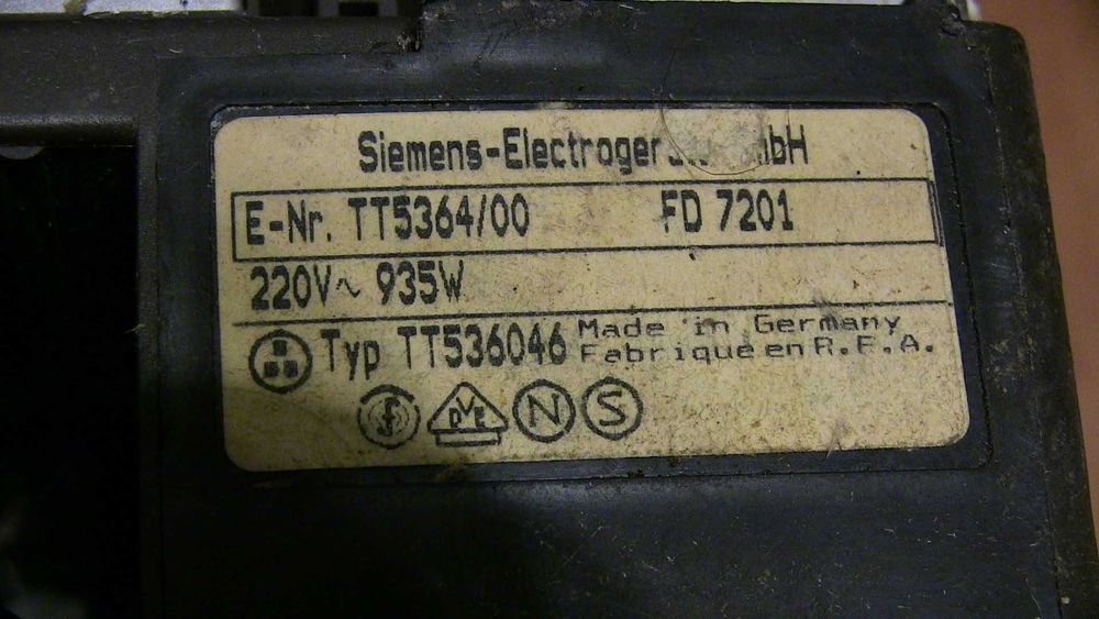 Тостер Siemens FD 7201  Made in Germany