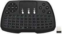 Teclado c/ Touchpad MG-A3, Wireless Mini Keyboard, retroiluminado, usb