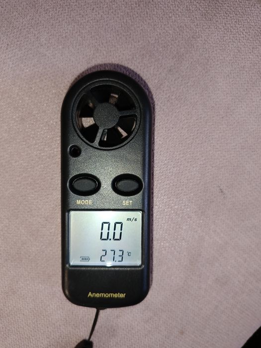 Anemometr miernik prędkości wiatru przepływomierz odciągu komina