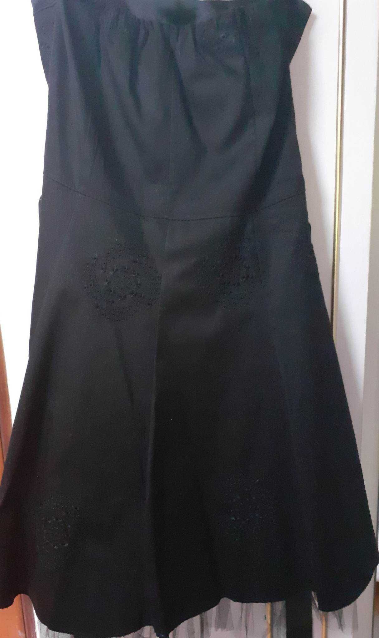 Vestido preto de cerimónia c/oferta de brincos