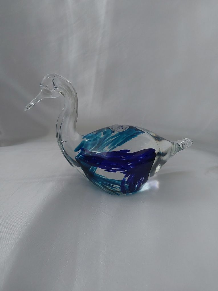 Szklany ptak łabędź Murano