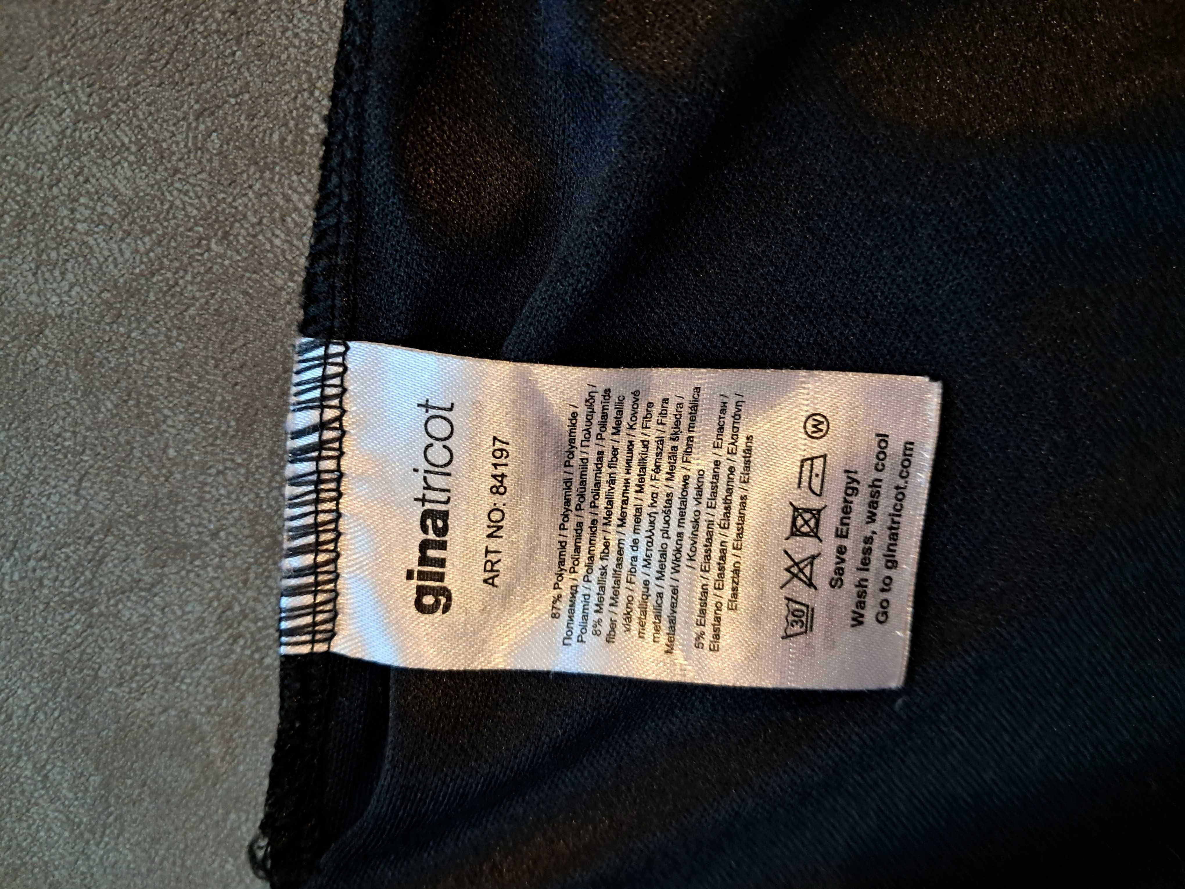 Kombinezon damski czarny z błyszczącą nitką Gina Tricot rozm. M/L