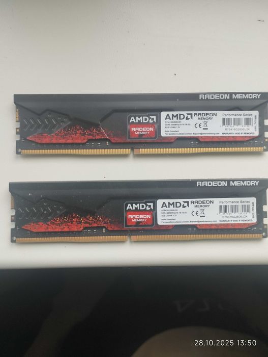Продам ddr4 16gb (2*8)
