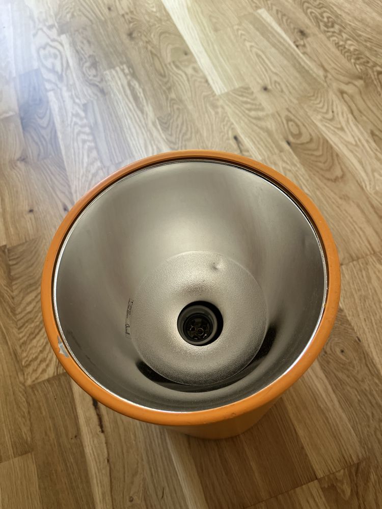Lampa sufitowa duża tuba pomarańczowa