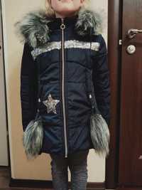 Курточка зимняя для девочки на рост 110 см