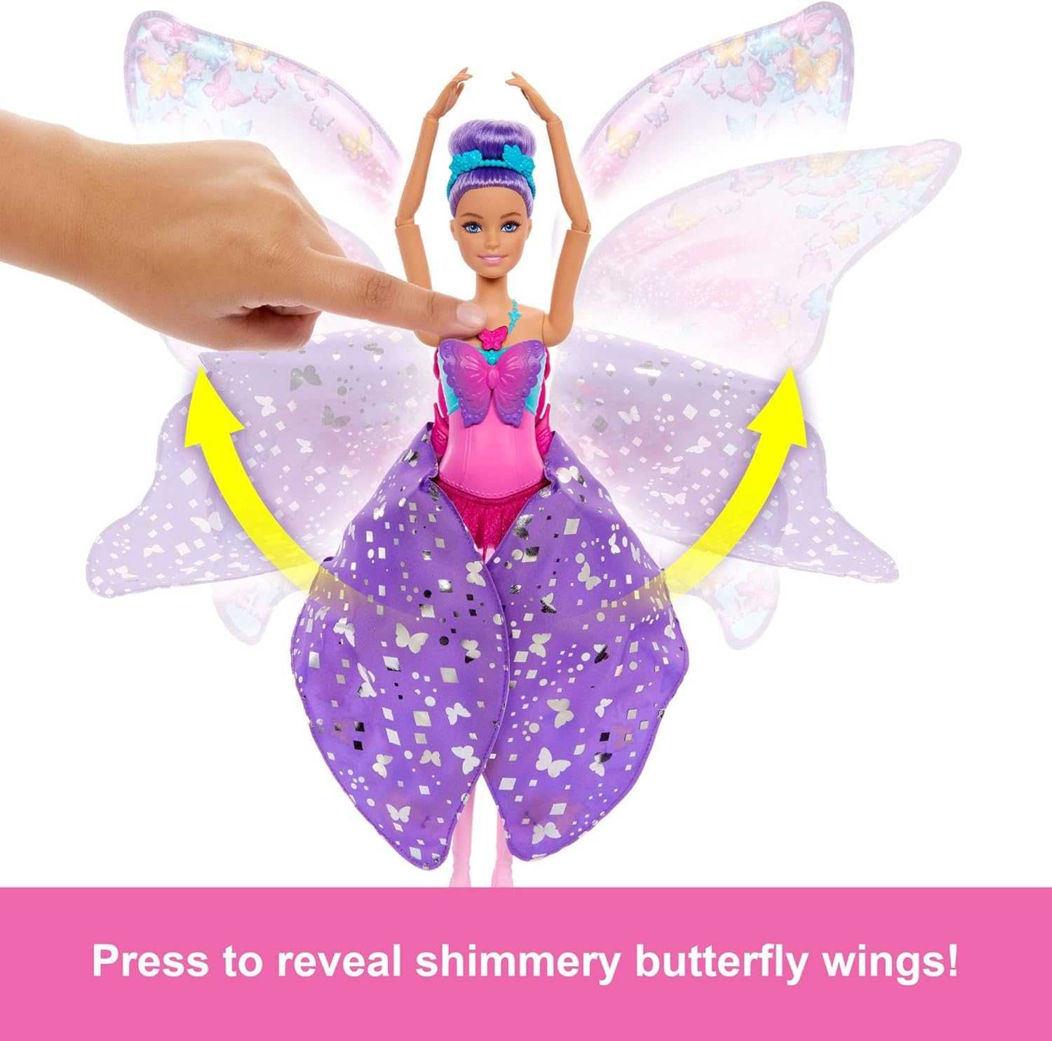 Барби Дримтопия Волшебные крылышки Barbie Dance and Flutter Doll HXJ10